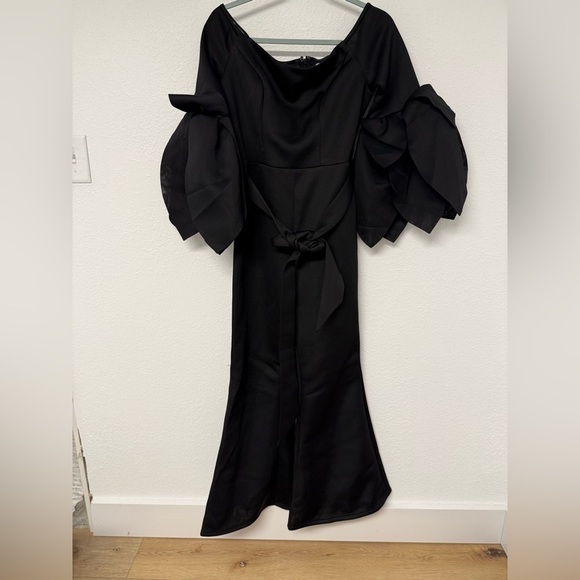 Faeriesty puffer sleeve wide leg dress jumpsuit large NWOT - Picture 2 of 13